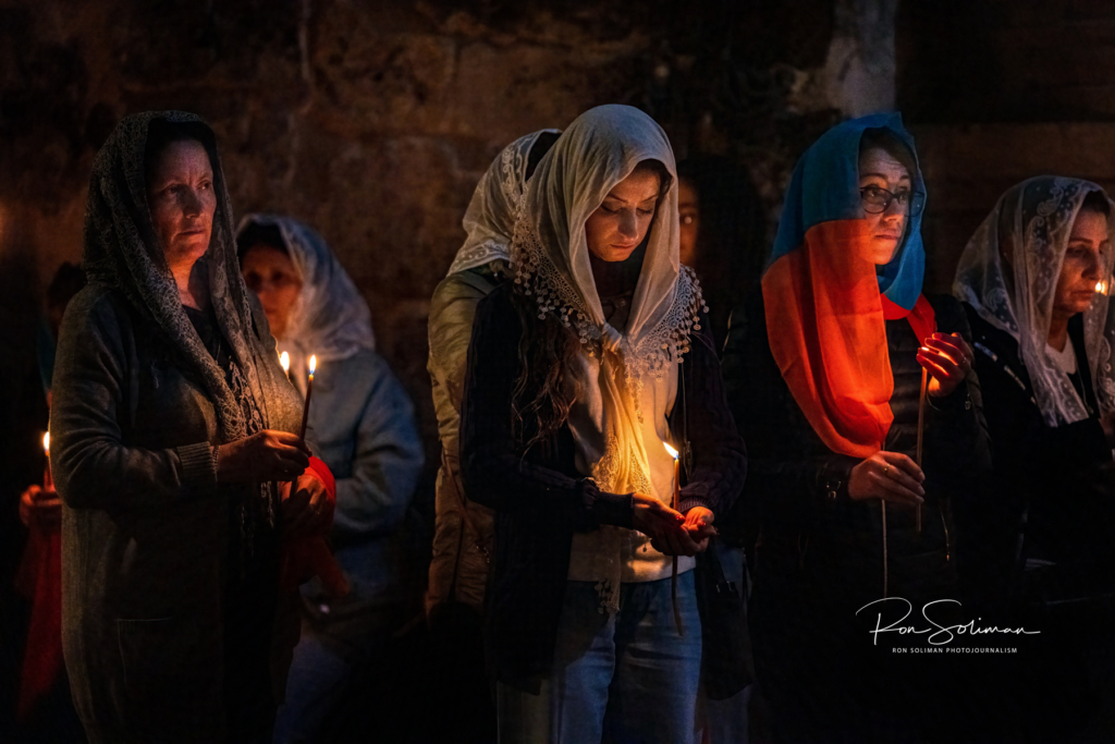 Inside the Church of the Holy Sepulchre in Old City Jerusalem photography by Ron Soliman